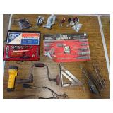 Box of cycle parts, lights , and various tools ⚒️