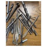 Bits, pipe insulation, grass clipper , screw drivers