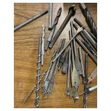 Bits, pipe insulation, grass clipper , screw drivers