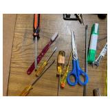 Box of various hardware and equipment