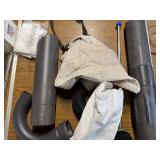 Box of lawn equipment piping/tubes and bags