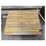 Solid Wood Side Table w/ Lower Shelf – Rustic End Table