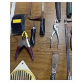 Lot of vintage Lawncare and shop tools.