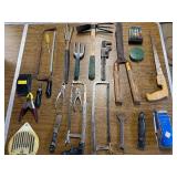 Lot of vintage Lawncare and shop tools.