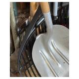 Huge lot of yard tools, rakes, garden claws edges