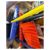 Huge lot of snow shovels , snow rake and extender