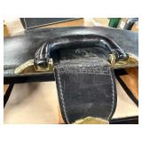 Rex lock black leather attaché briefcase