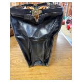 Rex lock black leather attaché briefcase