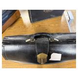 Rex lock black leather attaché briefcase