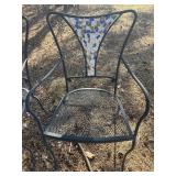 Mediterranean-style mosaic bistro Steel outdoor chairs