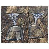 Mediterranean-style mosaic bistro Steel outdoor chairs