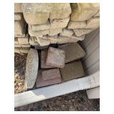 Huge lot of concrete landscape pavers or retaining wall blocks
