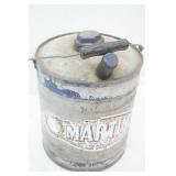 Vintage Martin Ware Galvanized Metal Fuel Container