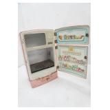 Vintage 1950s metal toy fridge/freezer. Wolverine Toy Co. 13.5" tall by 8"x5.5"