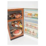 7.5"x6.5"x 15" Vintage Wolverine Toy Frost Free Refrigerator w/play food