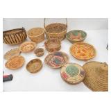Vintage Woven Baskets, woven coiled baskets