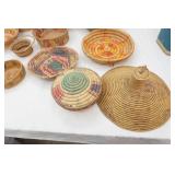 Vintage Woven Baskets, woven coiled baskets