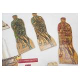 Vintage wooden cutout General Diaz, King Albert, and other vintage collectibles