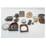 Vintage wind-Up Alarm Clock Parts, Outdoor/Indoor Thermometer