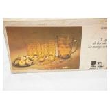 Vintage Hazleware El Dorado 7-Piece Beverage Set. G-3207 Gold Pattern