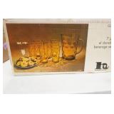 Vintage Hazleware El Dorado 7-Piece Beverage Set. G-3207 Gold Pattern