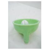 Vintage green jadeite glass juicer. 1930s/1940s