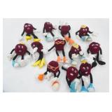 Vintage California Raisins Collectible Plush Figurines. 1988. wire arms & legs