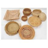 Vintage Coiled Woven Baskets