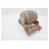 Vintage Stoneware or Ceramic Whiskey Barrel Keg Set