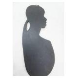 24" hand-carved African wall sculpture