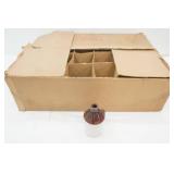 (16ct) Mini Stoneware Jugs. 4.5" tall. Two-Toned with Brown Glaze, speckled body