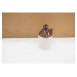 (16ct) Mini Stoneware Jugs. 4.5" tall. Two-Toned with Brown Glaze, speckled body