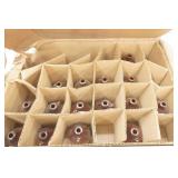 (16ct) Mini Stoneware Jugs. 4.5" tall. Two-Toned with Brown Glaze, speckled body