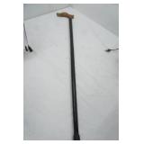 Black Cane with Metal dog shape head handle