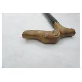 Black Cane with Metal dog shape head handle