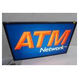 Lighted ATM machine sign , works,23" x 14" x 5"