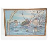 23"x 15" Vintage TV Tray w/waterfowl print. J. MacLeod