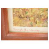 19"x 17" "Through The Clearing" Ruffed Grouse Framed Art Print. by Richard E. Bishop