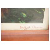 19"x 17" "Through The Clearing" Ruffed Grouse Framed Art Print. by Richard E. Bishop