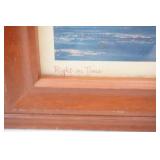 19"x 17" "Right on Time" Canadian Geese Framed Art Print. by Richard E. Bishop