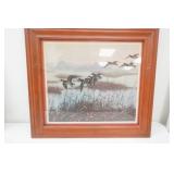 19"x17" "Dawn Patrol" Greater Scaup Framed Art Print. by Richard E. Bishop
