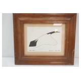 12"x 14" Framed Art Print. "Proud Male" by Benjamin Chee Chee. Ojibwe