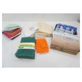 Wash Rags, Towels, Scouring Pads, Orange Mitt