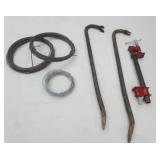 Pry Bars, Braided Cable, Wire, pipe clamp