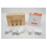 LED Light Bulbs Lot: 4 LED Black Lights, 1 color changing bulb w/remote, smaller bulbs, digital timer