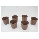 (6ct) NEW Flower Pots. 6" tall with a 6" diameter