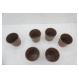 (6ct) NEW Flower Pots. 6" tall with a 6" diameter