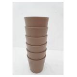 (6ct) NEW Flower Pots. 6" tall with a 6" diameter