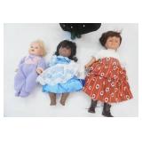 Collectible Porcelain Dolls & Soft Body Dolls. 13", 14", 18", 18"