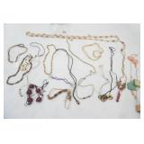 Jewelry Lot: Shell Necklaces, Beaded & Hemp Necklaces. Nice variety
